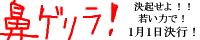鼻ゲリラ。